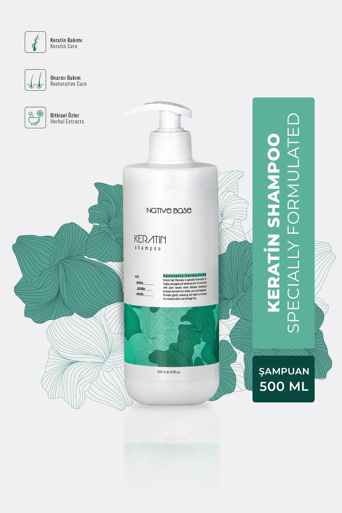 Native Base Keratin Şampuanı 500ml