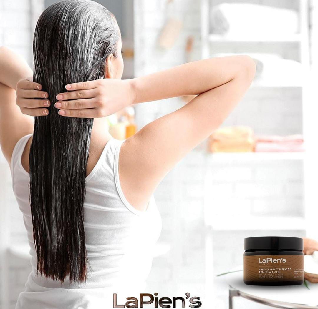 Lapien's Havyar Özlü Keratinli Yoğun Onarıcı Saç Maskesi 300ml Kuru,Yıpranmış,İşlem Görmüş Tüm Saçlar İçin