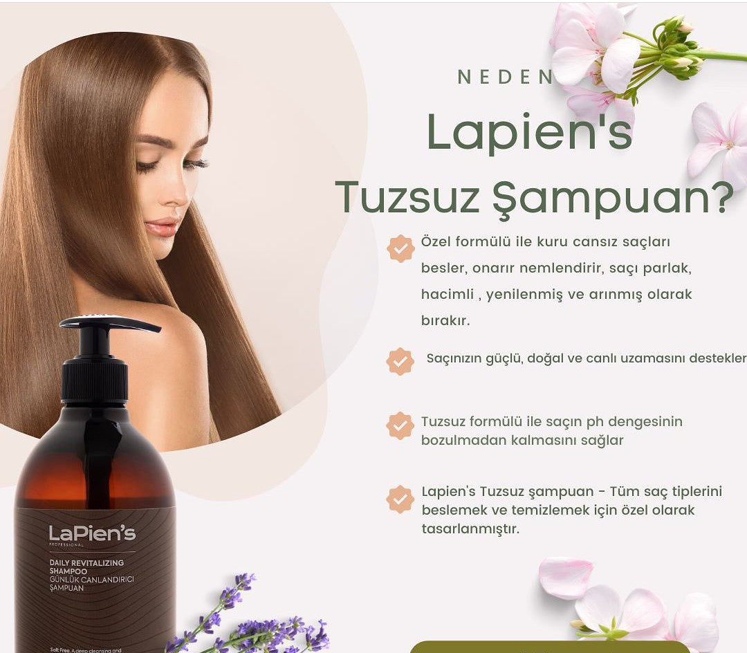 Lapien's Günlük Canlandırıcı Tuzsuz Şampuan 500ml Tüm Saçlar Için