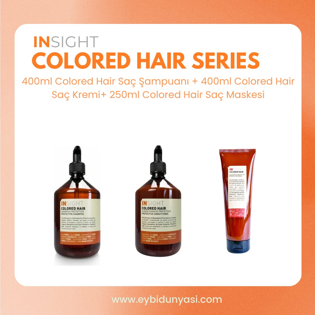 Insight Colored Hair Boyalı Saç Şampuan 400 Ml + Krem 400 Ml + Maske 250 Ml